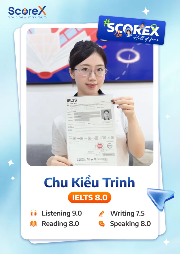 Chu Kiều Trinh — IELTS 8.0